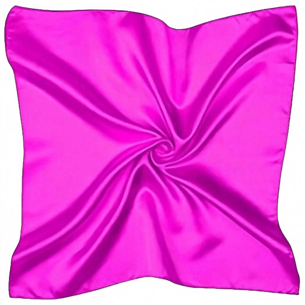 NEW DIACLY women's silky satin square scarf in fuchsia